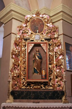 Hırvatistan 'ın Dubrava kentindeki St. Margaret kilisesinde Aziz Yusuf sunağı