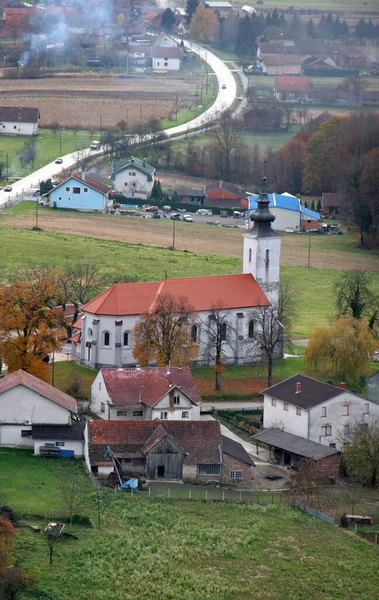 Parish Church Visitation Virgin Mary Gornji Draganec Horvátország — Stock Fotó