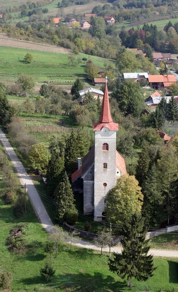 Kostel Jana Křtitele Gornji Jelenské Chorvatsko — Stock fotografie