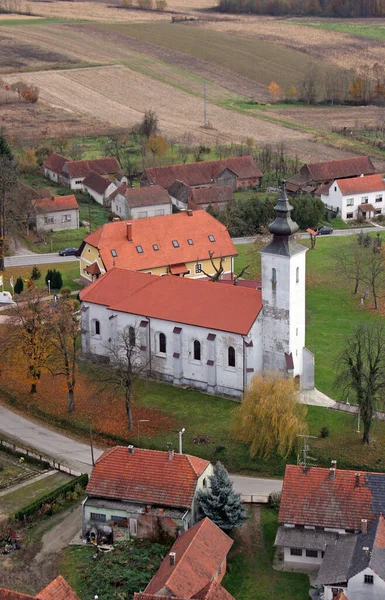 Kościół Parafialny Nawiedzenie Najświętszej Marii Panny Gornji Draganec Chorwacja — Zdjęcie stockowe