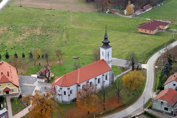 Iglesia Parroquial Visita Virgen María Gornji Draganec Croacia — Foto de Stock