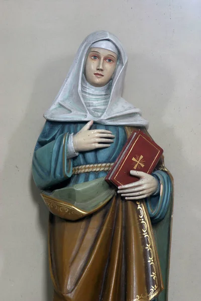 Свята Анна Статуя Вівтарі Непорочного Серця Марії Парафіяльній Церкві Святого — стокове фото