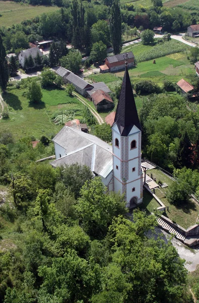 Εκκλησία Της Παναγίας Του Ντολ Στο Ντολ Της Κροατίας — Φωτογραφία Αρχείου
