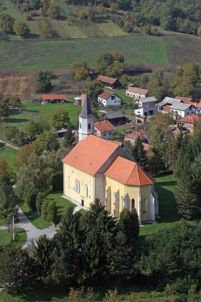 Iglesia Asunción Virgen María Glogovnica Croacia — Foto de Stock