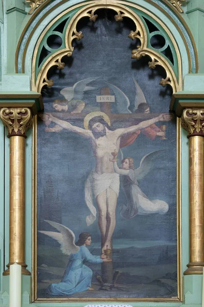 Altare Del Prezioso Sangue Cristo Nella Chiesa Parrocchiale Dei Santi — Foto Stock