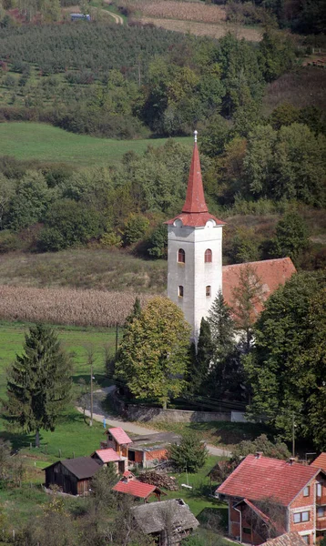 Kościół Jana Chrzciciela Gornja Jelenska Chorwacja — Zdjęcie stockowe