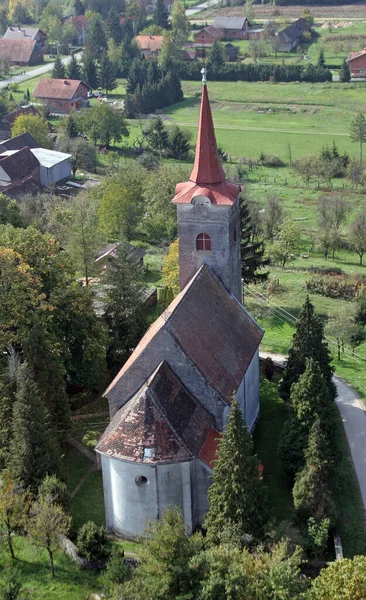 Kościół Jana Chrzciciela Gornja Jelenska Chorwacja — Zdjęcie stockowe