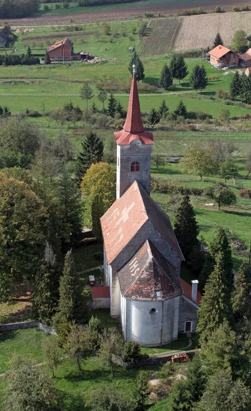 Kirche Des Heiligen Johannes Des Täufers Gornja Jelenska Kroatien — Stockfoto