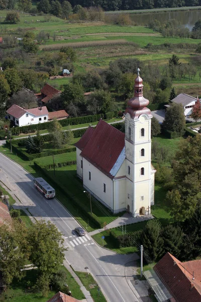 Iglesia Parroquial Visitación Virgen María Garesnica Croacia — Foto de Stock