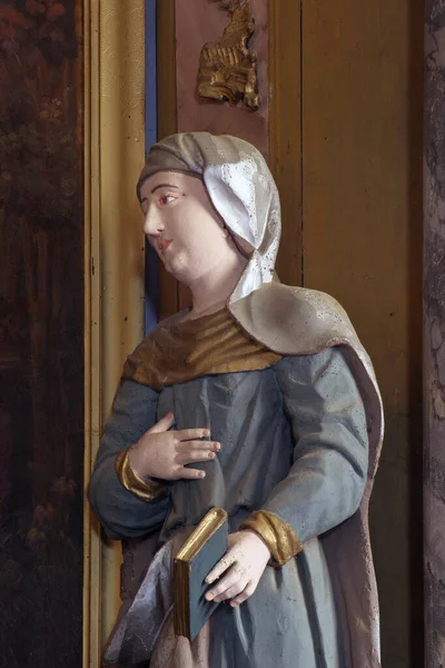 Єлизавета Статуя Високому Вівтарі Церкві Святого Івана Хрестителя Горні Єленській — стокове фото