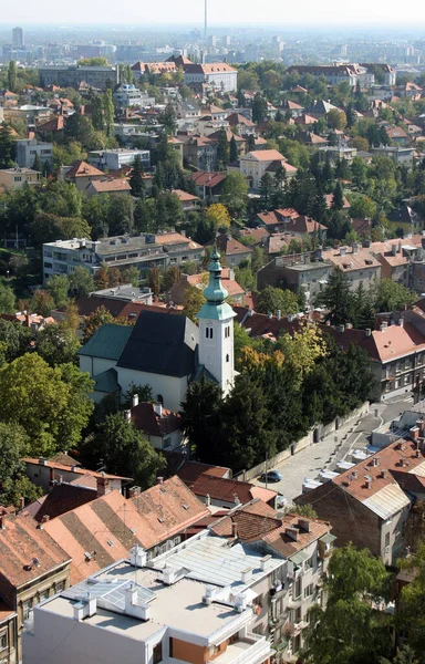 Церковь Святого Иоанна Крестителя Загребе Хорватия — стоковое фото
