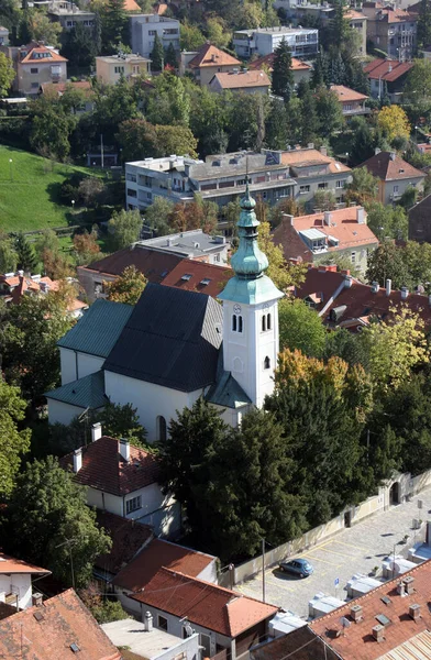 Kościół Świętego Jana Chrzciciela Zagrzebiu Chorwacja — Zdjęcie stockowe