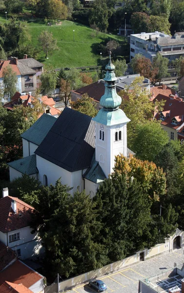 Εκκλησία Αγίου Ιωάννη Του Βαπτιστή Στο Ζάγκρεμπ Κροατία — Φωτογραφία Αρχείου