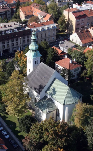 Kościół Świętego Jana Chrzciciela Zagrzebiu Chorwacja — Zdjęcie stockowe