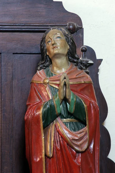 San Giovanni Sotto Croce Statua Nella Chiesa Parrocchiale Santa Margherita — Foto Stock