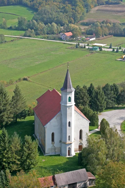 克罗地亚Glogovnica圣母升天教堂 — 图库照片