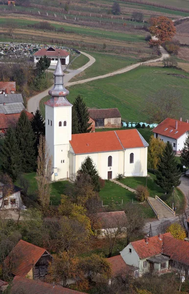 Szent György Plébániatemplom Durdic Horvátország — Stock Fotó