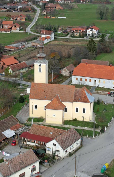 Igreja Paroquial Visitação Virgem Maria Cirkvena Croácia — Fotografia de Stock