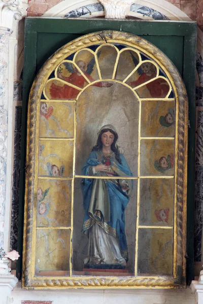 Altar Der Kirche Der Jungfrau Maria Von Lakuc Draga Podno — Stockfoto