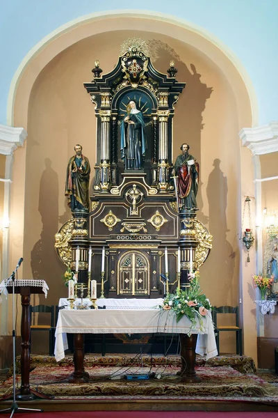 Altar Mayor Iglesia Santa Clara Asís Zagreb Croacia — Foto de Stock
