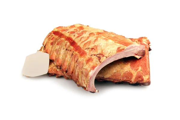 Bordas fumadas de porco — Fotografia de Stock