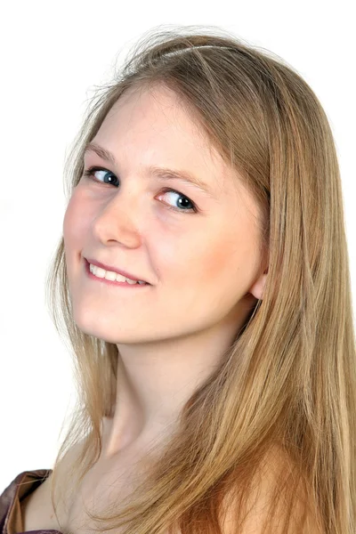 Portrait of young smiling woman — Stock Photo, Image