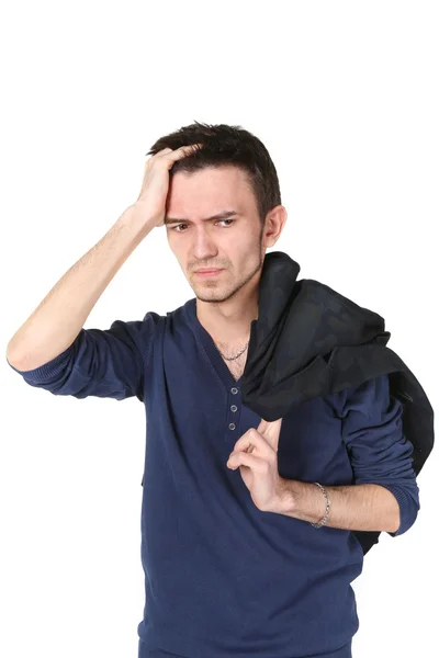 Retrato de jovem perturbado — Fotografia de Stock