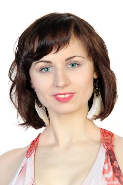 genç bir beyaz kadın portresi kapatmak