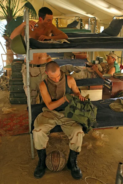 Soldiers in barrack — Stock Photo, Image