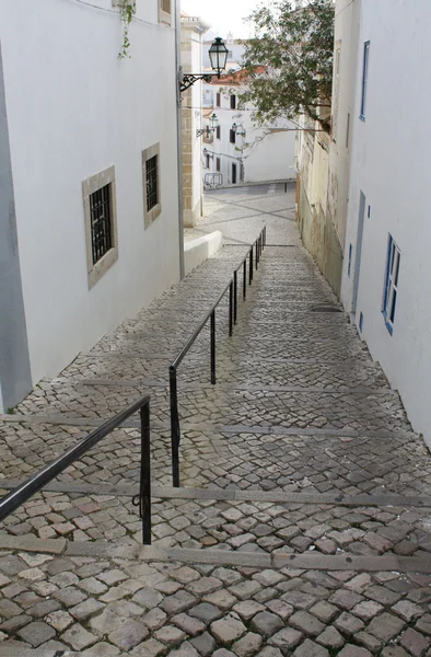Cobblestoned Street in Albufeira, Portugal — Stock Photo, Image