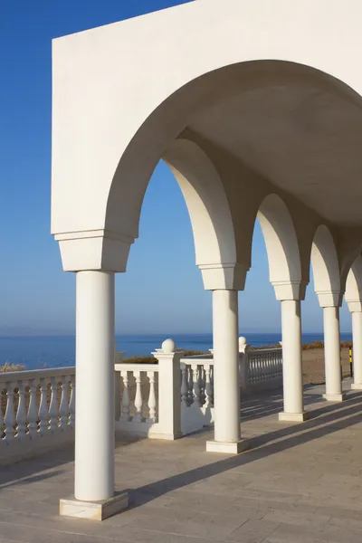 Balcony over Aegean Sea — Stock Photo, Image