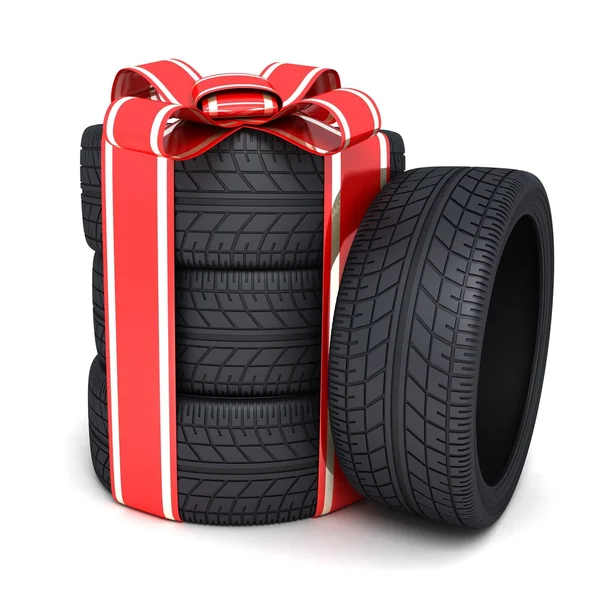 Neumáticos regalo — Foto de Stock