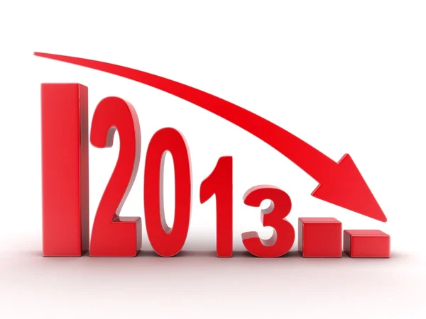 2013 statistics down — Stock Photo, Image