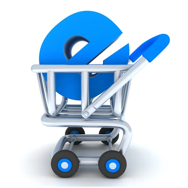 Cart and e-shop — Stock Photo, Image