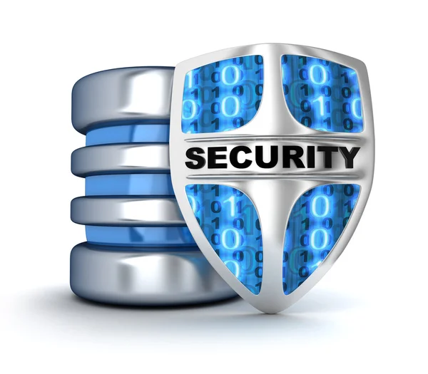 Shield and database — Stock Photo, Image