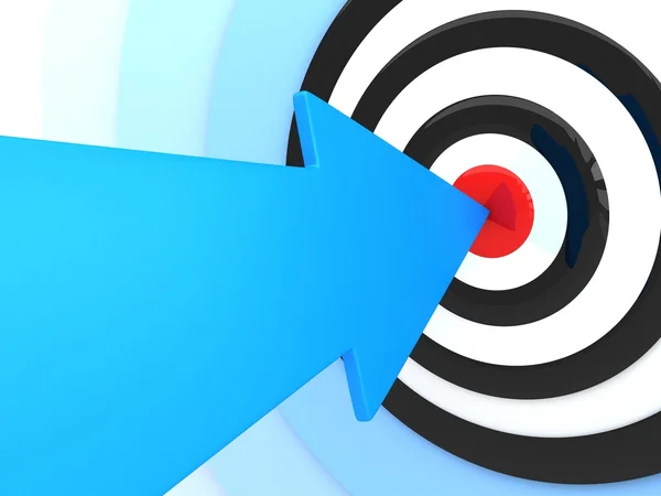 Blue arrow and target — Stock Photo, Image