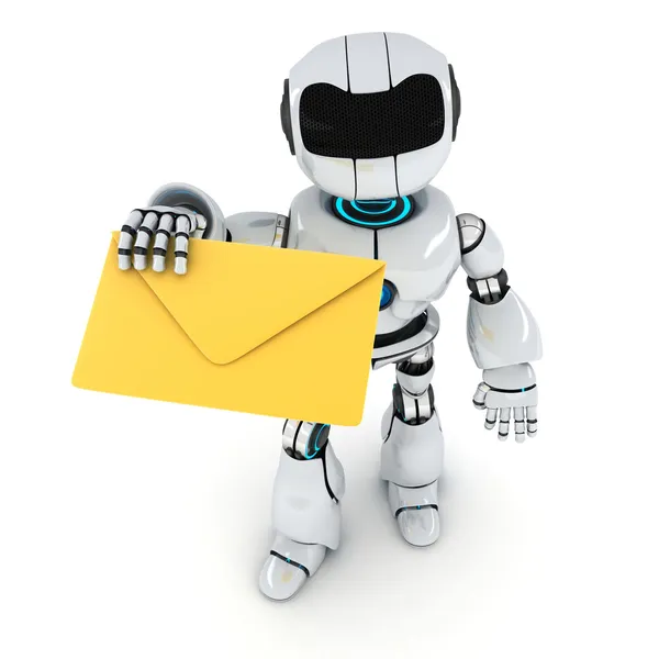 Robot en mail — Stockfoto