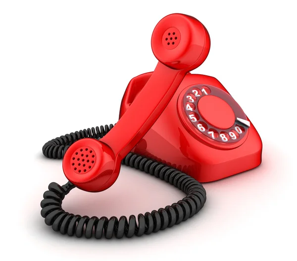 Телефон червоний — стокове фото