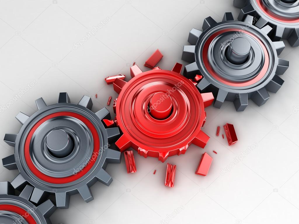 Red gear — Stock Photo © Vladru 32477543