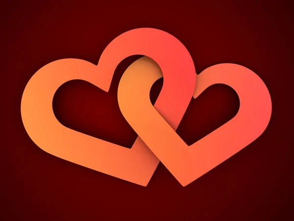 Two abstract heart — Stock Photo, Image