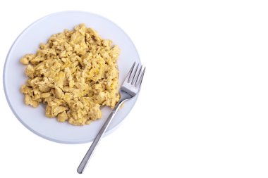 çırpılmış yumurta ile beyaz için izole