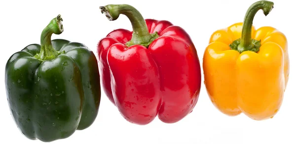 Paprika, völlig isoliert auf weiß — Stockfoto