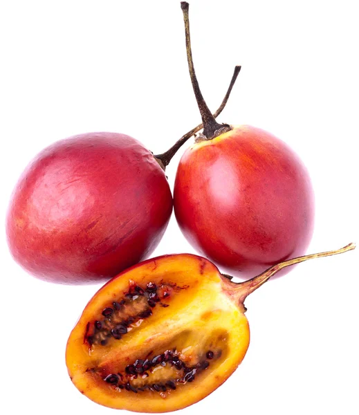 Tamarillos, completely isolated on whit — Stock Photo, Image