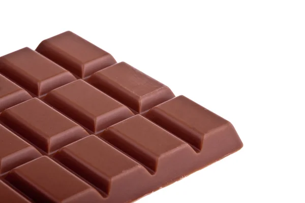 Barra de chocolate, completamente aislada en whit — Foto de Stock