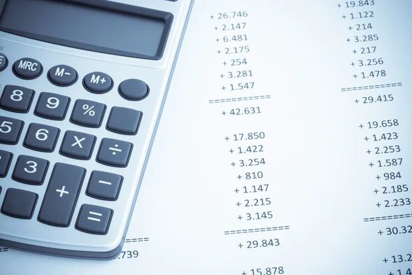 Business analysis - finances and calculator — Stock Photo, Image