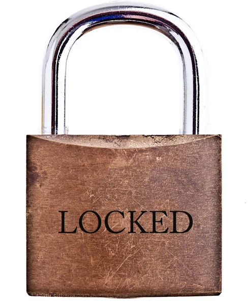 Lock - isolated on whit — Stock Photo, Image