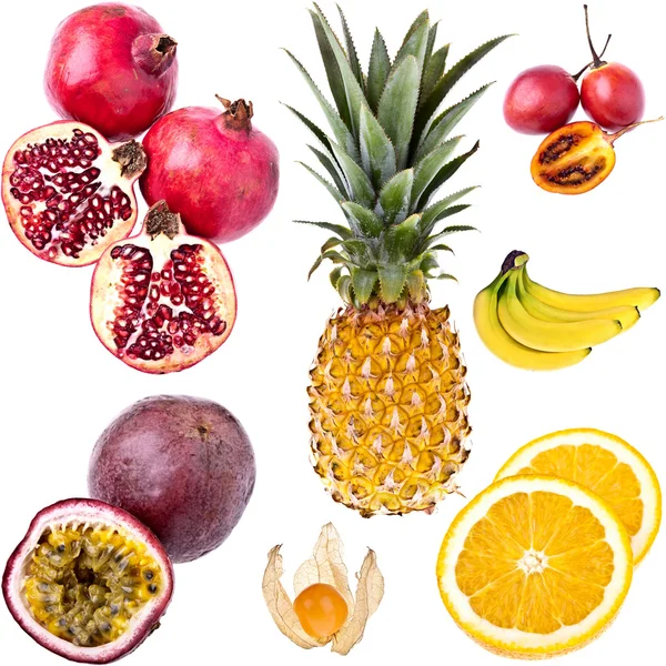 Exotic Fruits, completely isolate — Stock Photo, Image