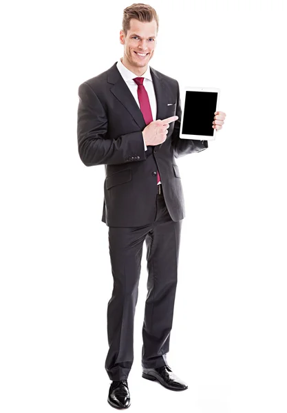 Man met digitale tablet — Stockfoto