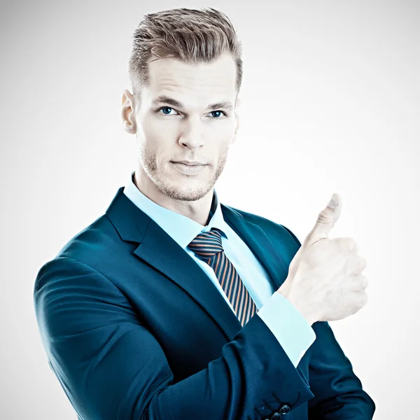 Executive Businessman Showing OK sig — Stock Photo, Image