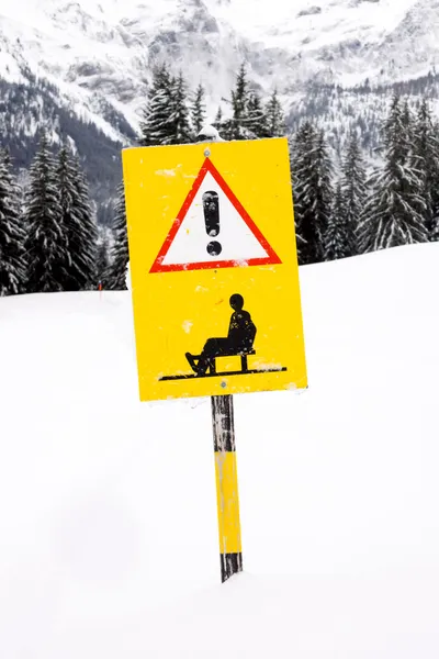 Sled route sign — Stock Photo, Image